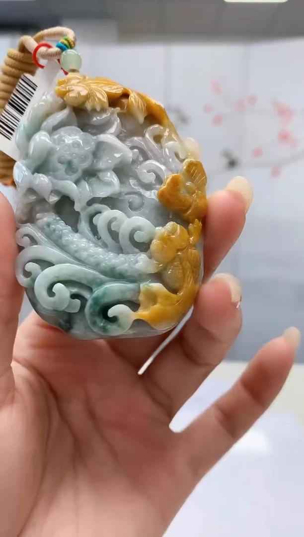 【闪购商品】定制翡翠未镶嵌4812lr-毛货挂件46