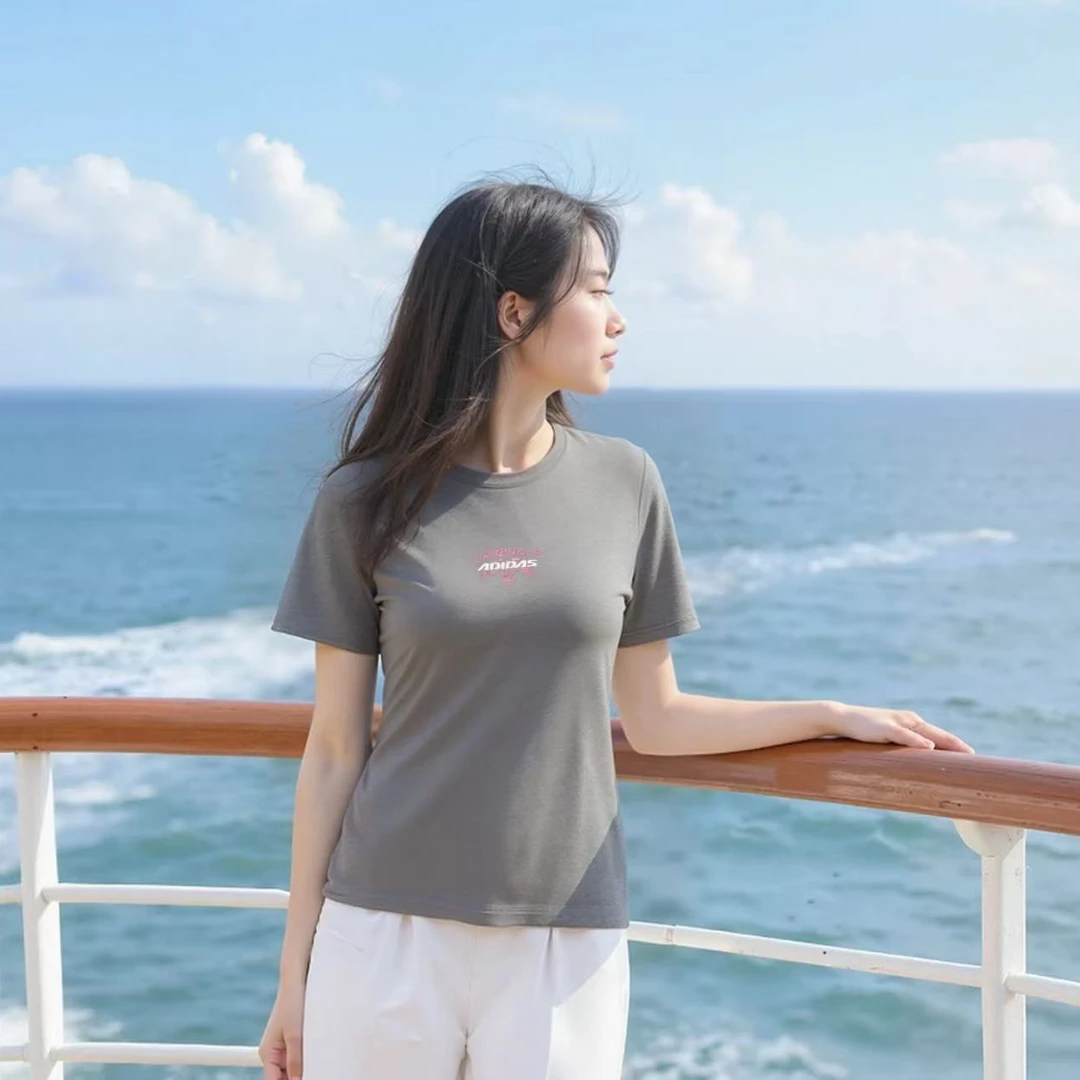 adidas/阿迪达斯赛车风纯棉运动宽松短袖T恤-KG6681