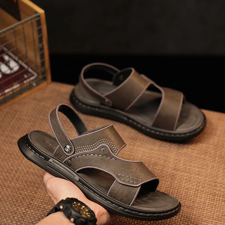 TERINELO/黛芮奈勒凉鞋男夏季新款潮牌外穿开车两用休闲凉鞋软底