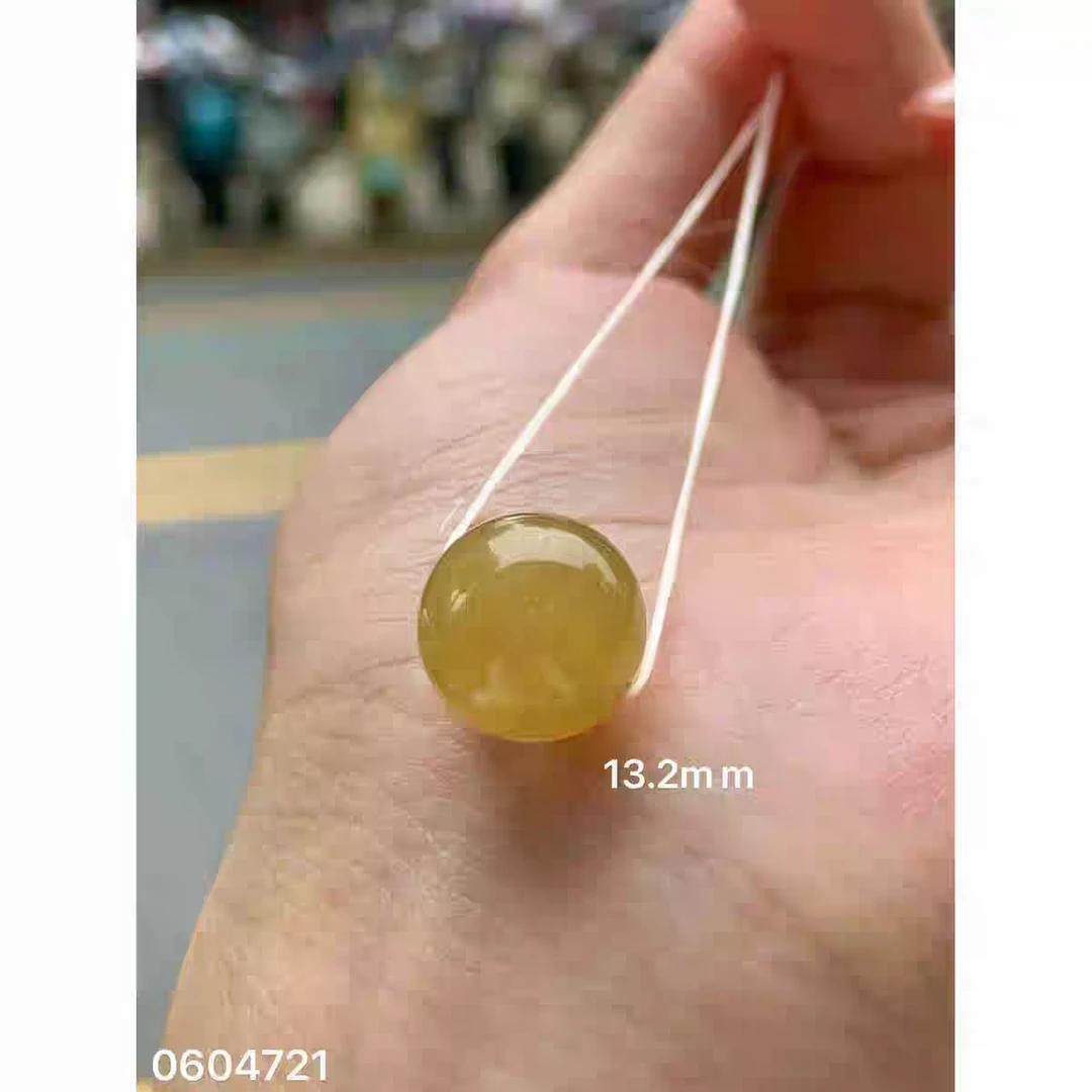 高冰黄翡单珠裸石