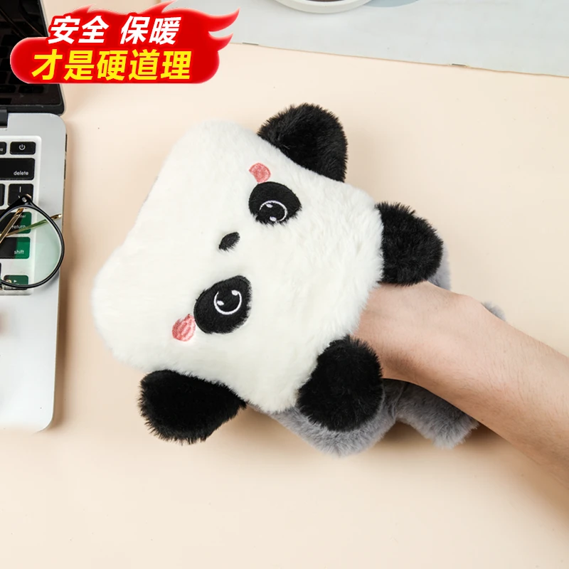 可插手注水热水袋叉手捂手神器暖手袋可爱毛绒暖宝宝暖手宝暖水袋