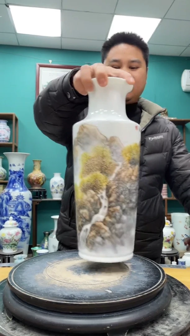 摆件303山水陶瓷摆件