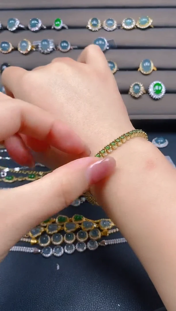 翡翠戒指银S925镶嵌1221