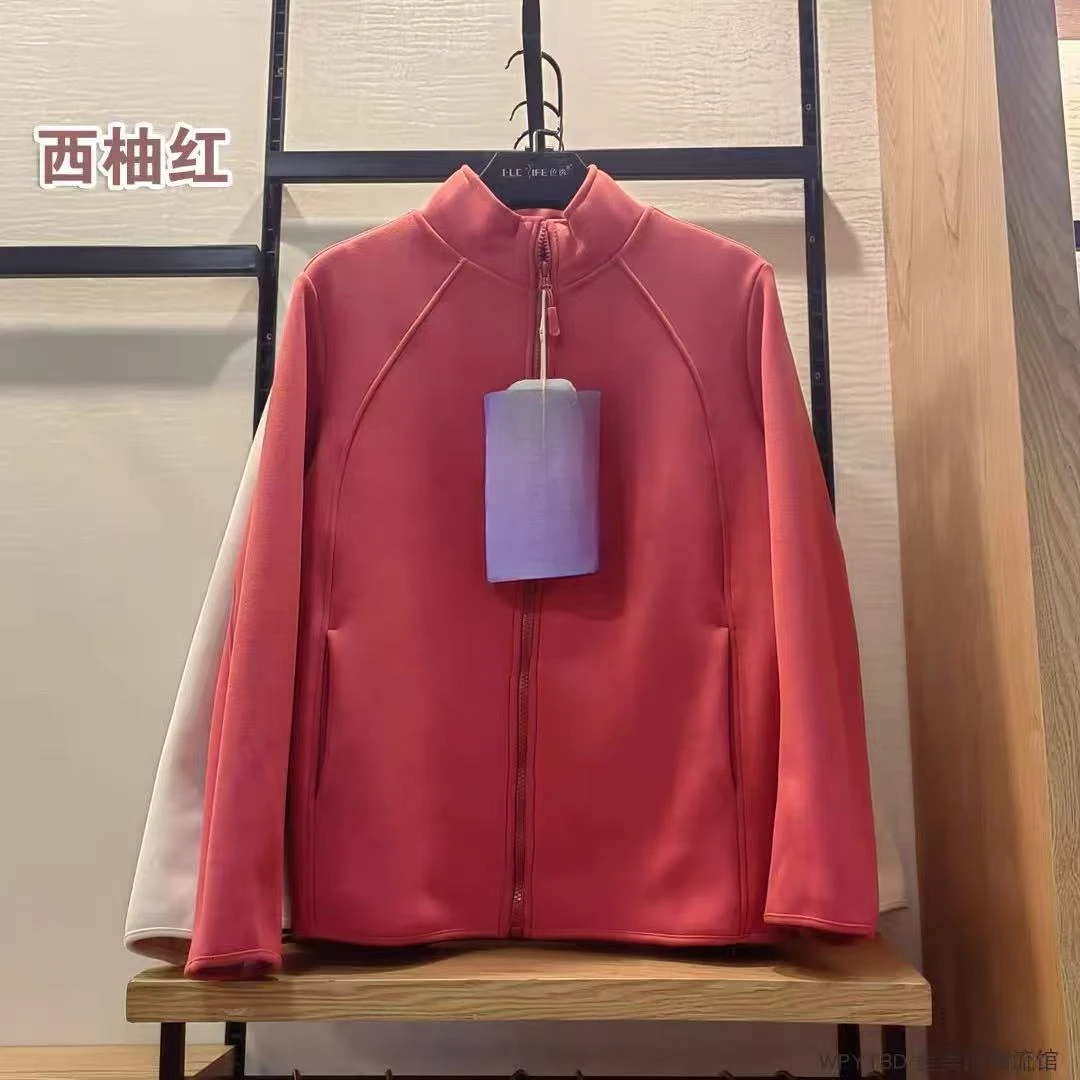 W0210外套情侣款加绒加厚奥粒绒外套秋冬户外纯色休闲运动开衫