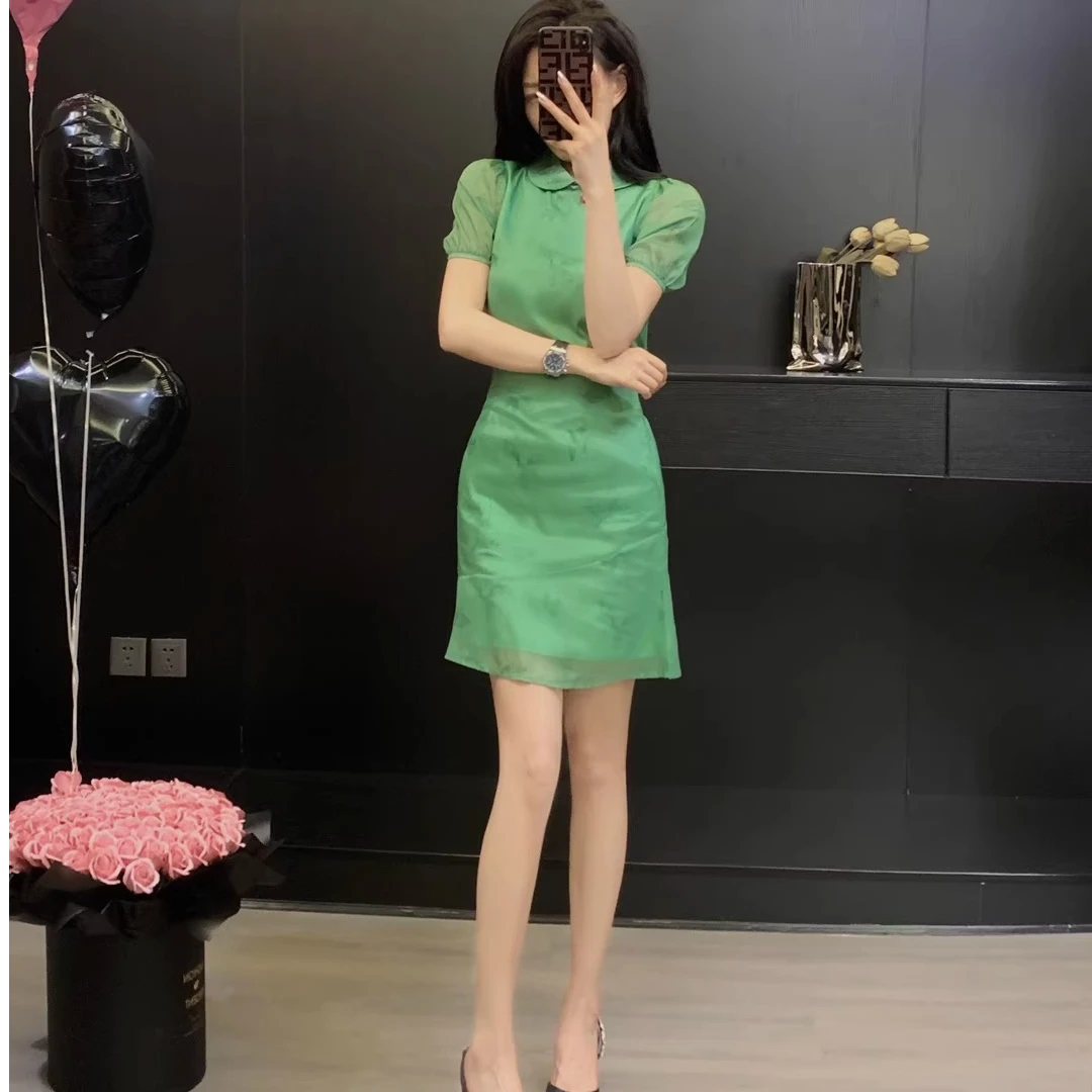 （现货）旗袍连衣裙2025年新款高端显气质包臀裙新中式裙子女夏季