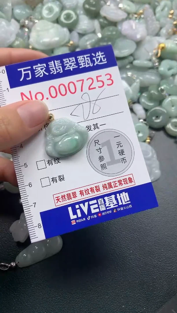 吊坠(不含链)未镶嵌翡翠7253