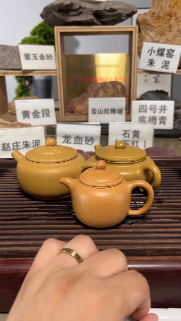 茶壶紫砂微瑕黄金段匏尊