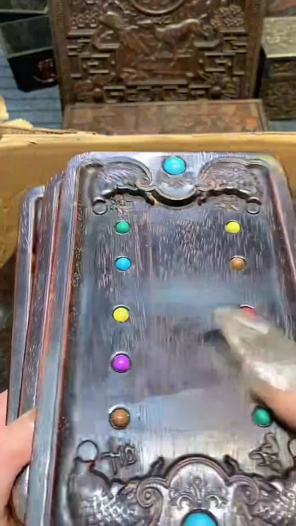 木紫檀雕刻一物一拍