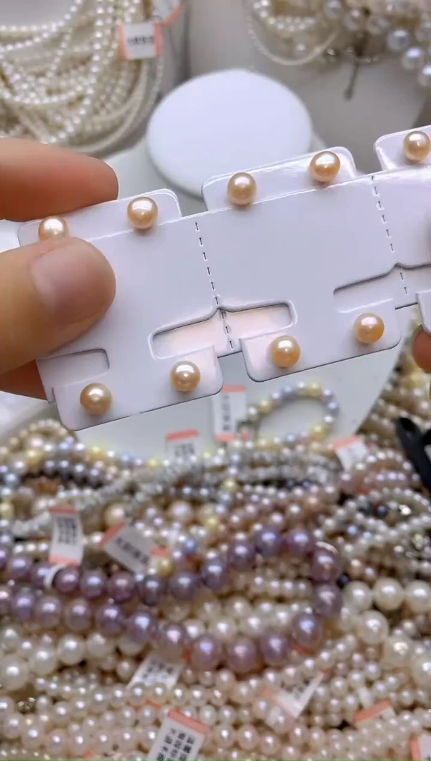 未镶嵌淡水珍珠1耳钉