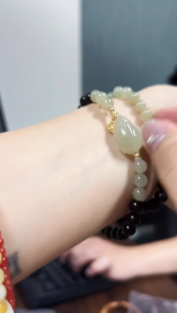 檀香紫檀（小叶紫檀）手串/手链紫檀貔貅双圈款