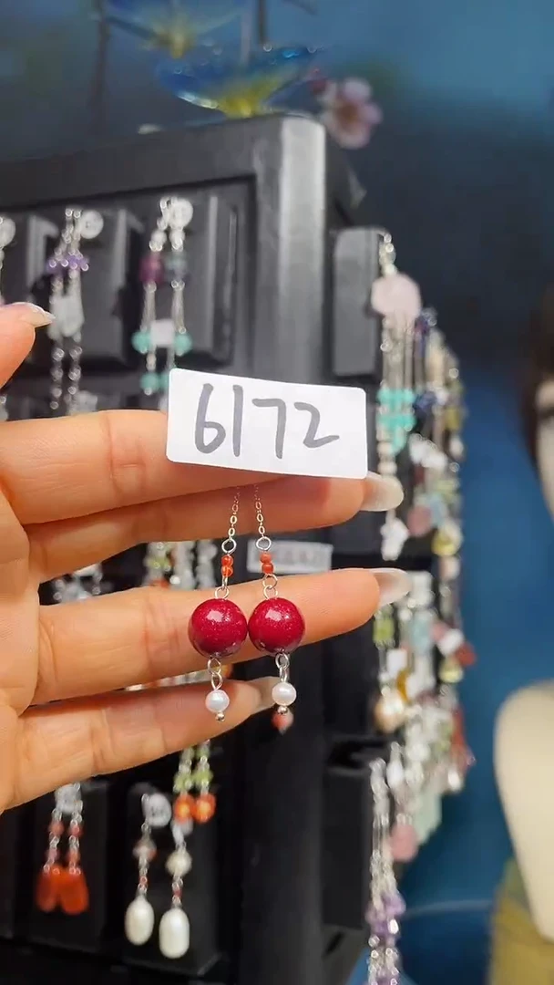 银S925镶嵌耳饰紫晶喜欢拍