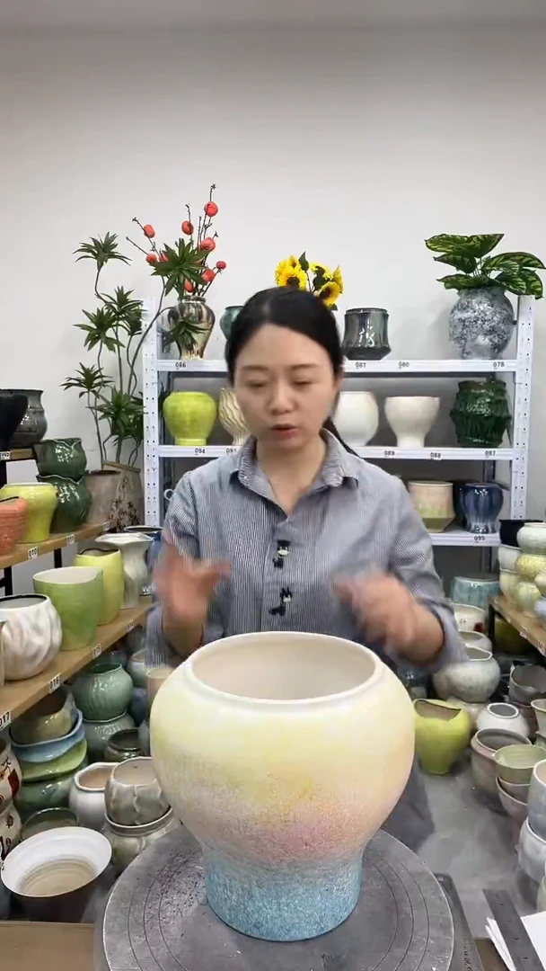 11.22陶瓷花盆直播链接高.    21  口16