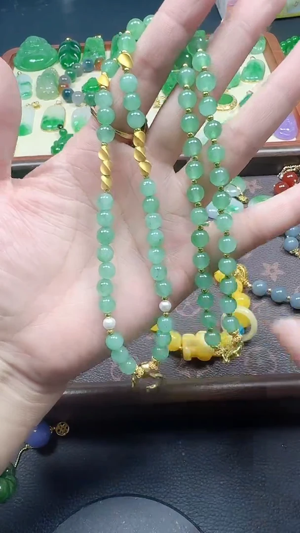 颈饰未镶嵌翡翠晴水挂链