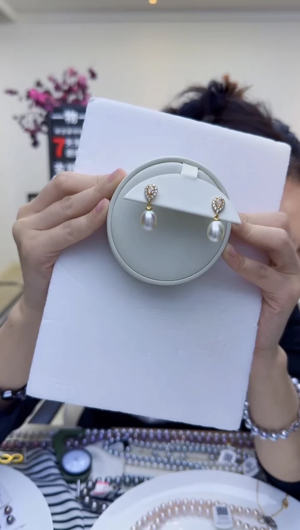 未镶嵌耳饰海水珍珠金珍珠 耳饰