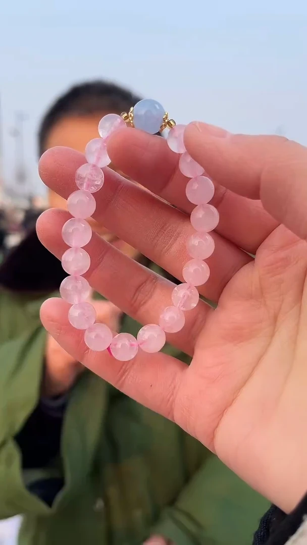 【闪购商品】芙蓉石手链未镶嵌天然DIY手串多样性发一8mm