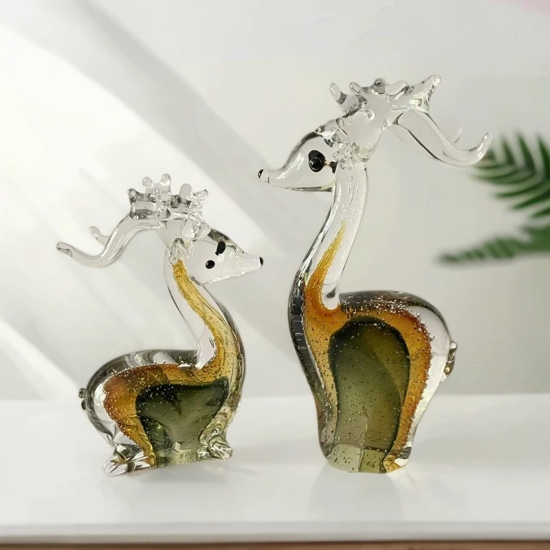 云创空间中式简约琉璃鹿（一鹿有你）家居摆件