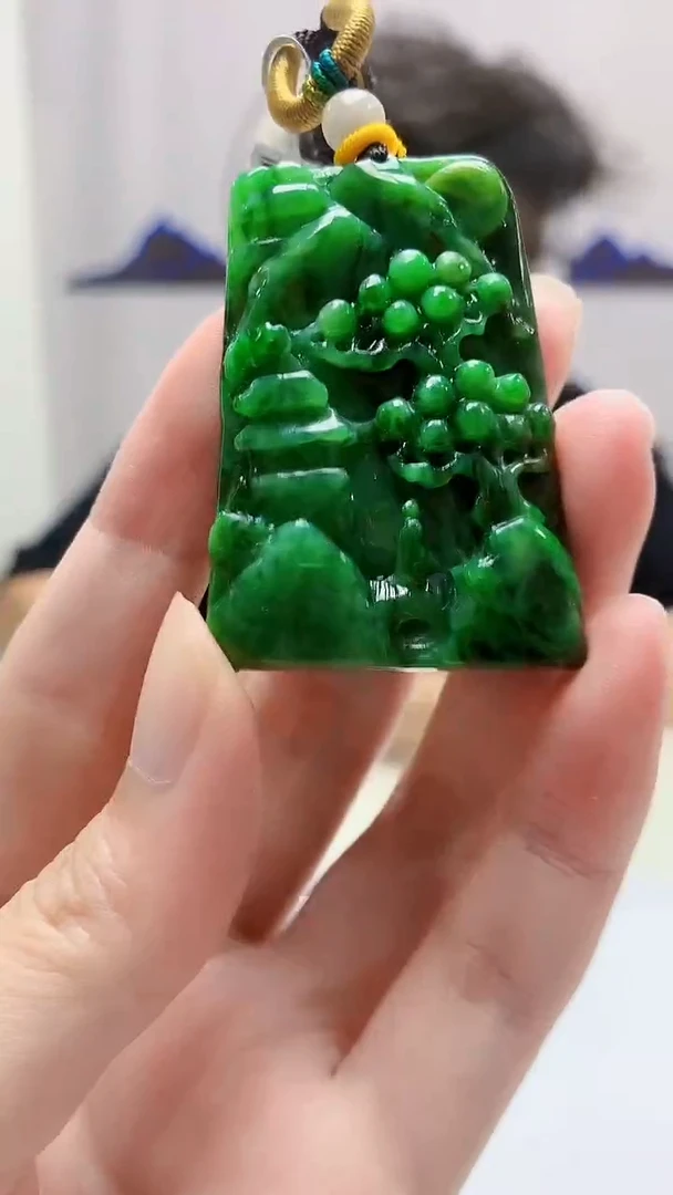 定制翡翠未镶嵌4688zm-毛货挂件123山水