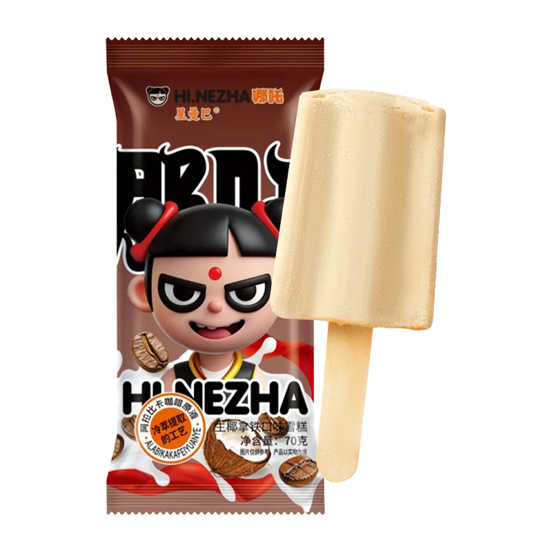 星曼巴HI.NEZHA哪吒零觉醒生椰拿铁口味雪糕70g