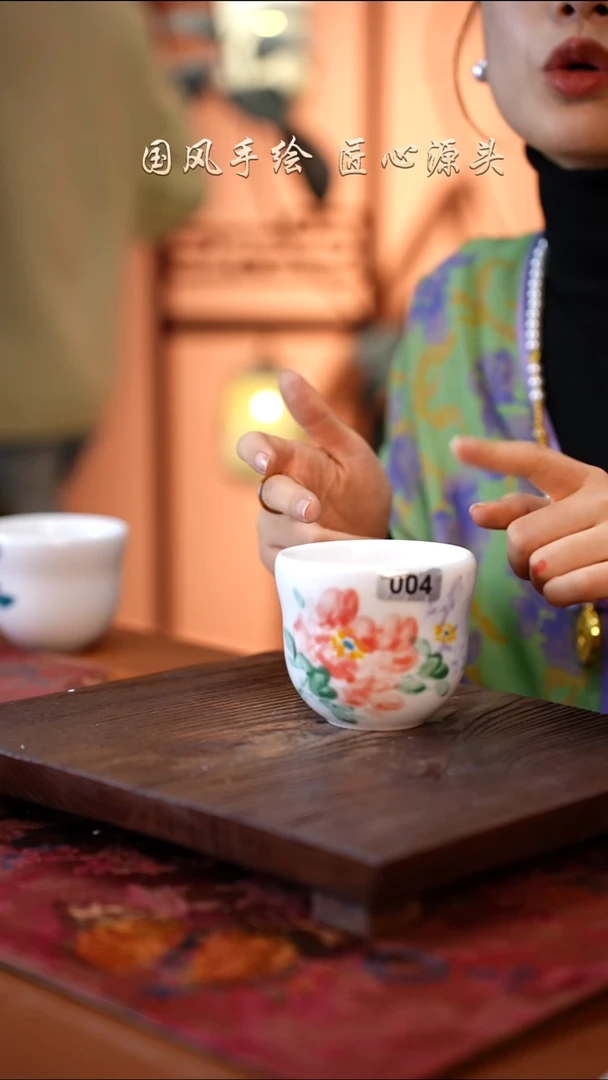 陶瓷景德镇高温釉中彩餐具（无毒无铅无镉） 葫芦杯