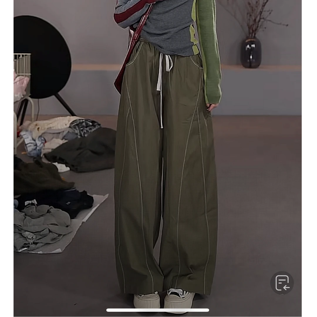 【LIbaibai】2025年新款显瘦阔腿休闲裤BB-2551