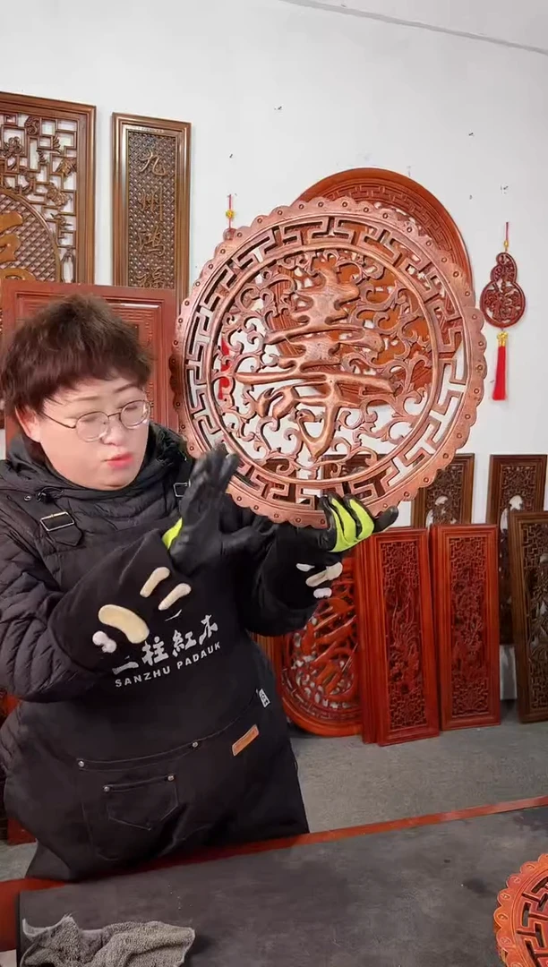 【闪购商品】香樟木木雕48公分寿 字