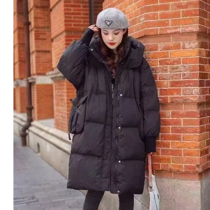 {反季}韩版后背抽绳大被子款羽绒服