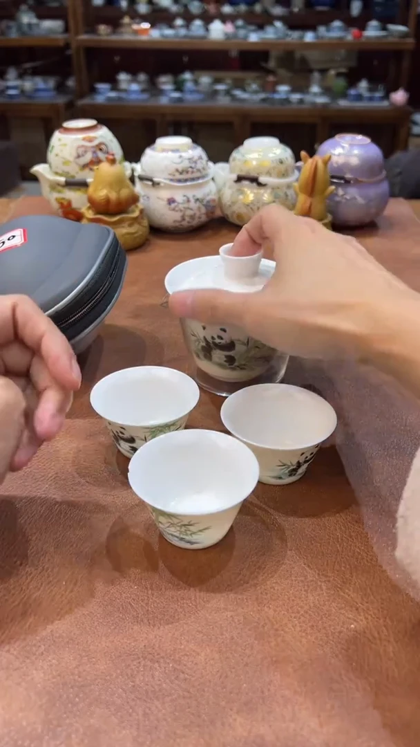 真的很便宜会开片的旅行茶具