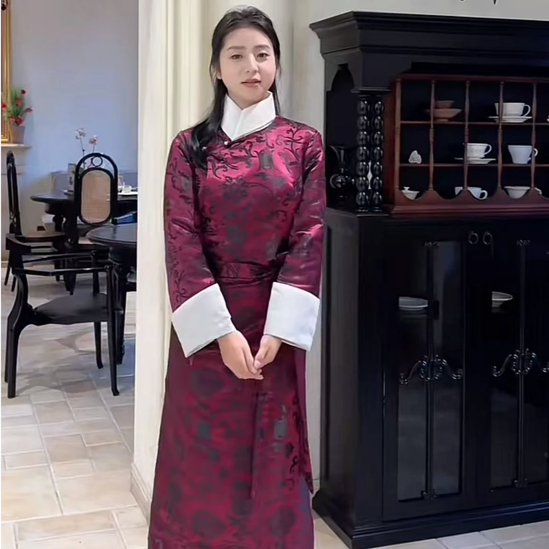 新款不丹领【藏历新年必备】女生西藏服博拉裙