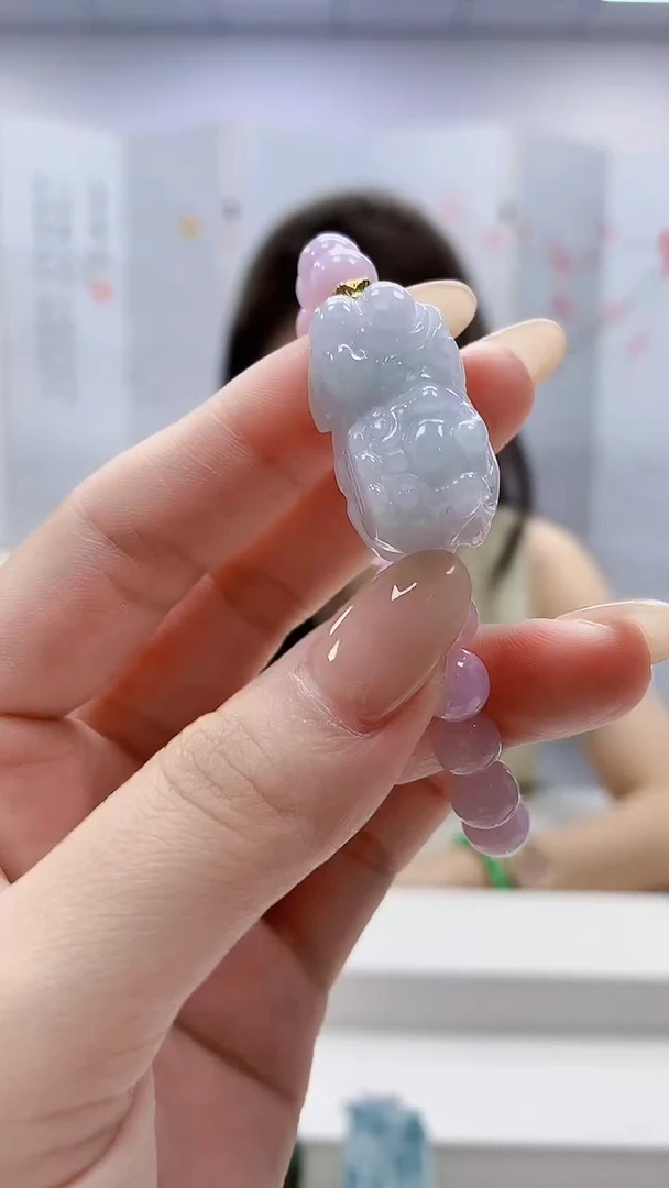 未镶嵌定制翡翠4957lr-毛货手串12