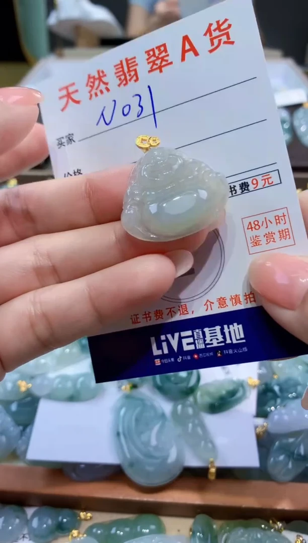 颈饰未镶嵌翡翠天然翡翠A货挂件