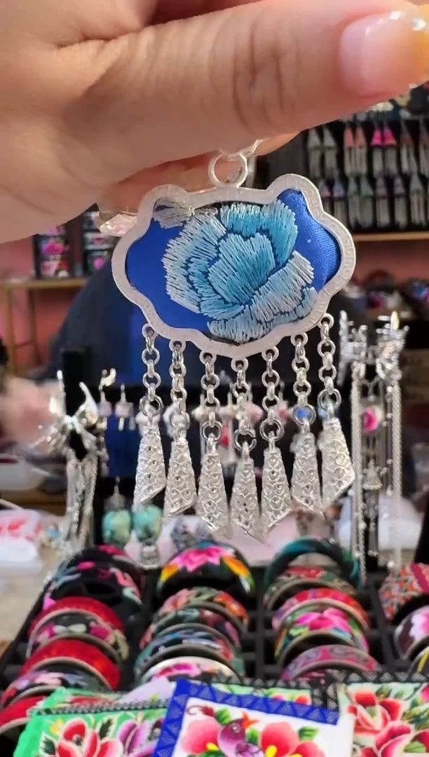 织绣艺枝独绣老绣饰品34