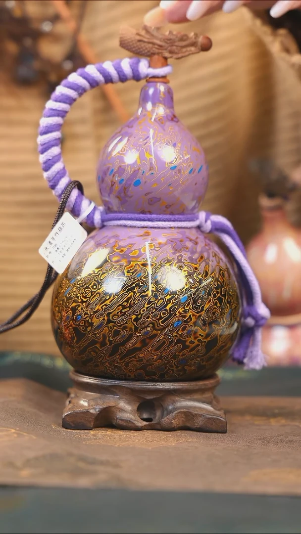 【闪购商品】RA197漆艺酒葫芦不包手串及旋转底座