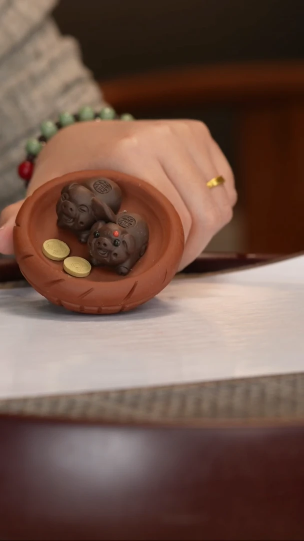 【闪购商品】紫砂茶壶一窝小福猪