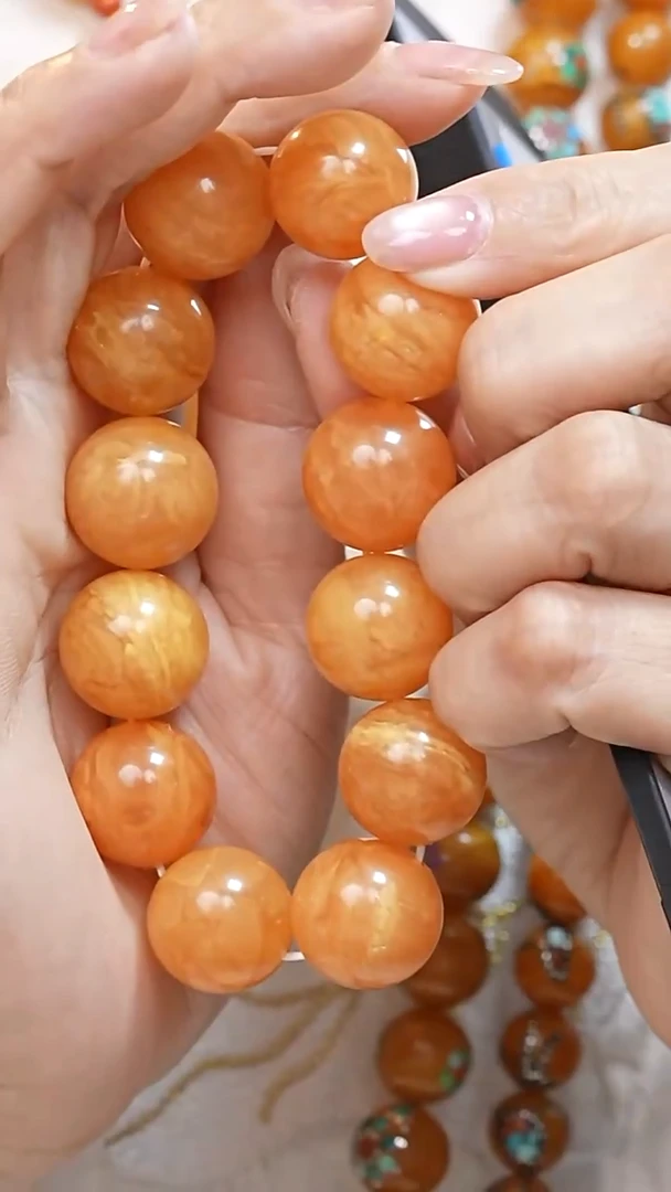 蜜蜡颈饰未镶嵌2422天然蜜蜡珠宝奇石全部保真