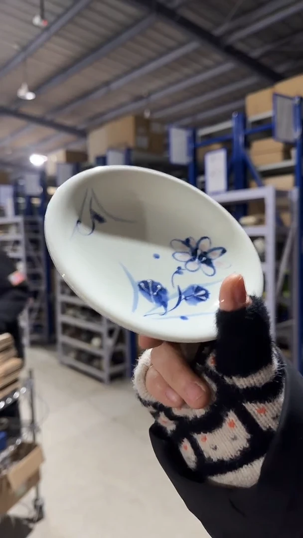 瓷ロマンフラワー； 五寸皿