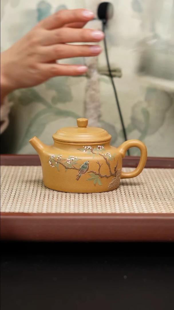 【闪购商品】紫砂茶壶宝山绿德钟泥绘160