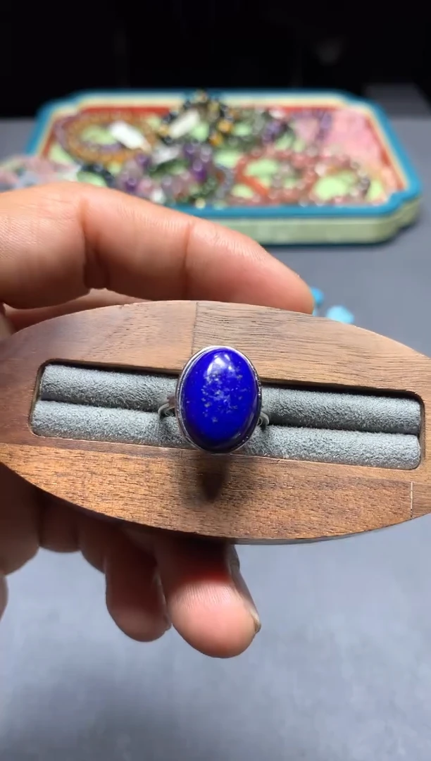 青金石未镶嵌戒指W3（随机性发货只发一单）