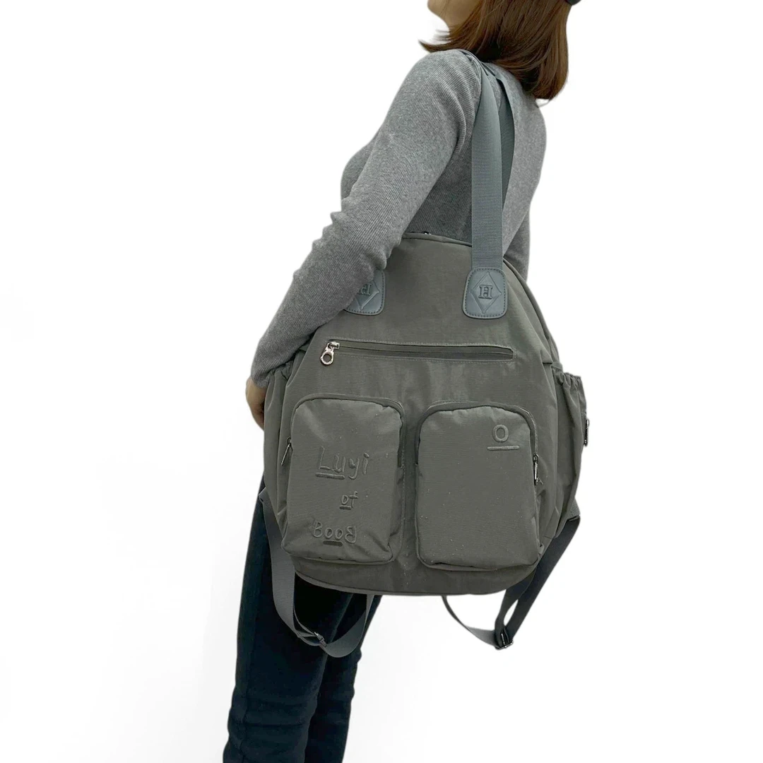 新款刺绣男女同款防水多功能款大容量学生宝妈旅行单肩手提双肩包