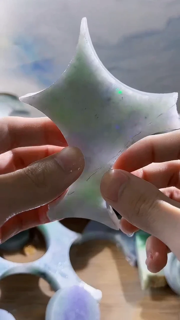 翡翠裸石缅甸翡翠A货文3039