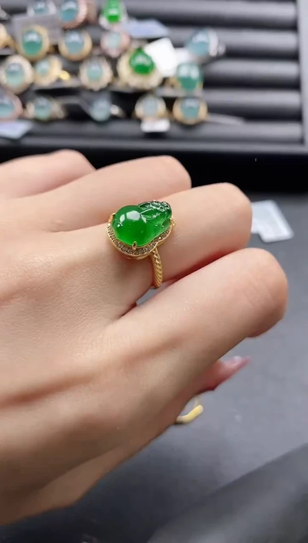 【闪购商品】翡翠戒指银S925镶嵌1111