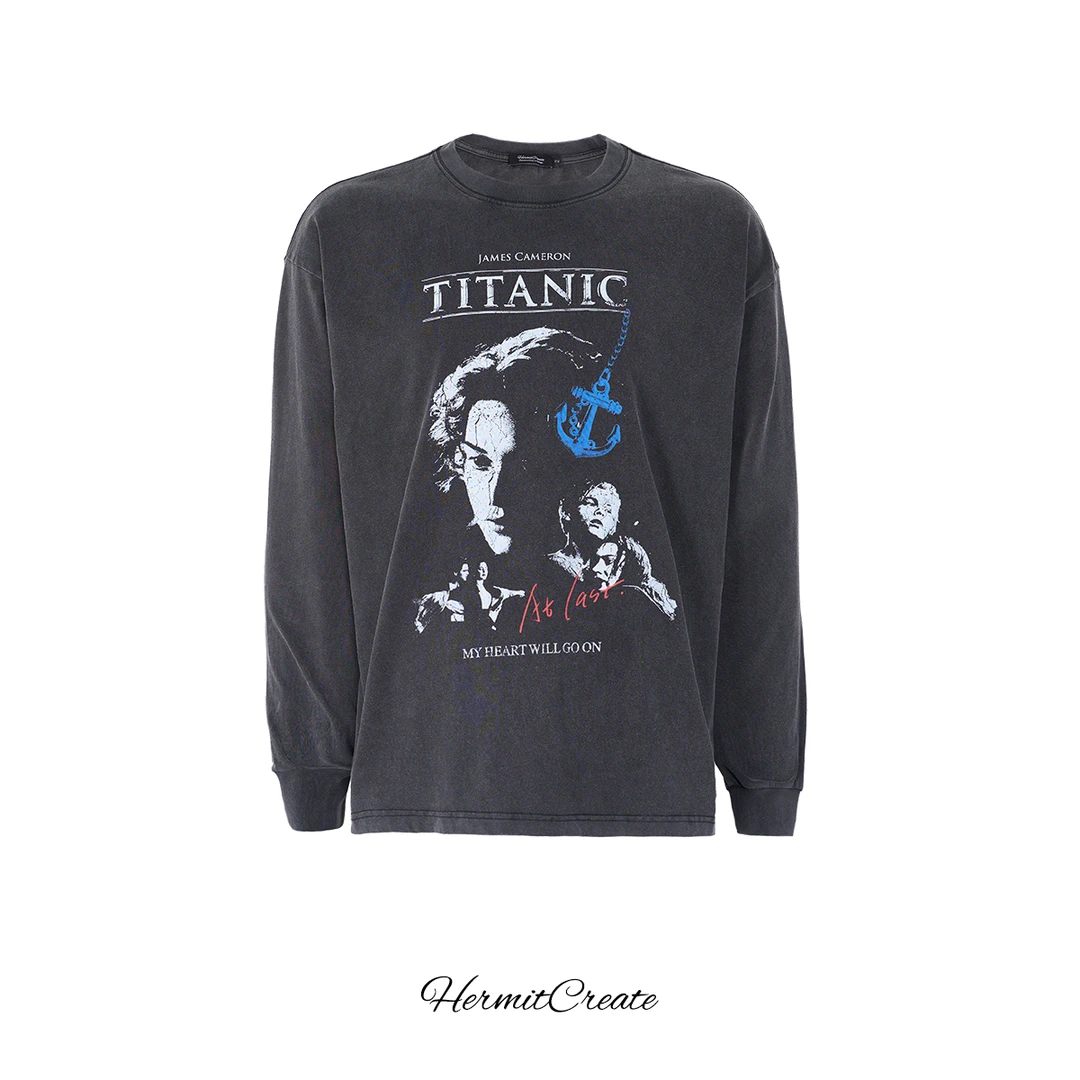 HC/HermitCreate水洗印花做旧系列 电影主图泰坦尼克号街头风潮流