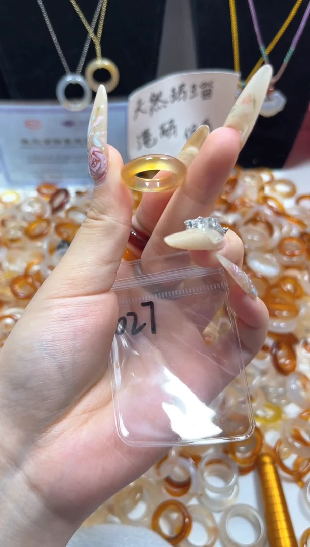 玛瑙/玉髓戒指未镶嵌027