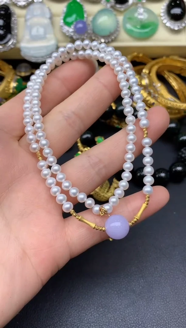 18K金镶嵌手串翡翠209-雪姐翡翠天天见-多样性发其一