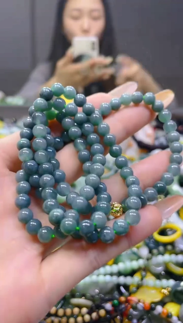 翡翠未镶嵌颈饰6MM/C/翡翠A货一图一物