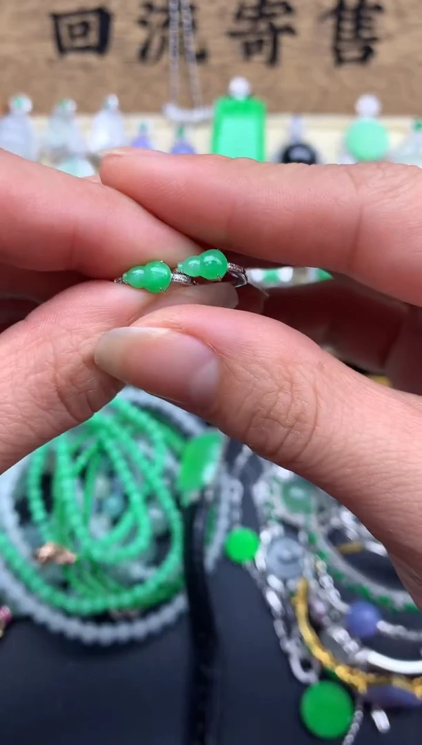 【闪购商品】翡翠耳饰18K金镶嵌168-中国好珍宝