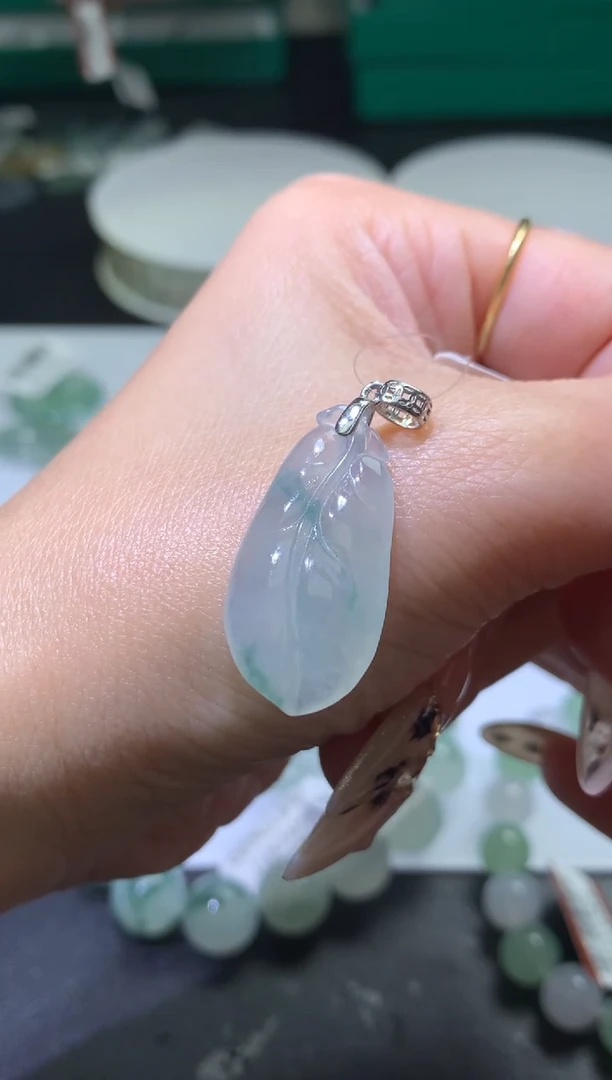 银S925镶嵌定制翡翠毛货