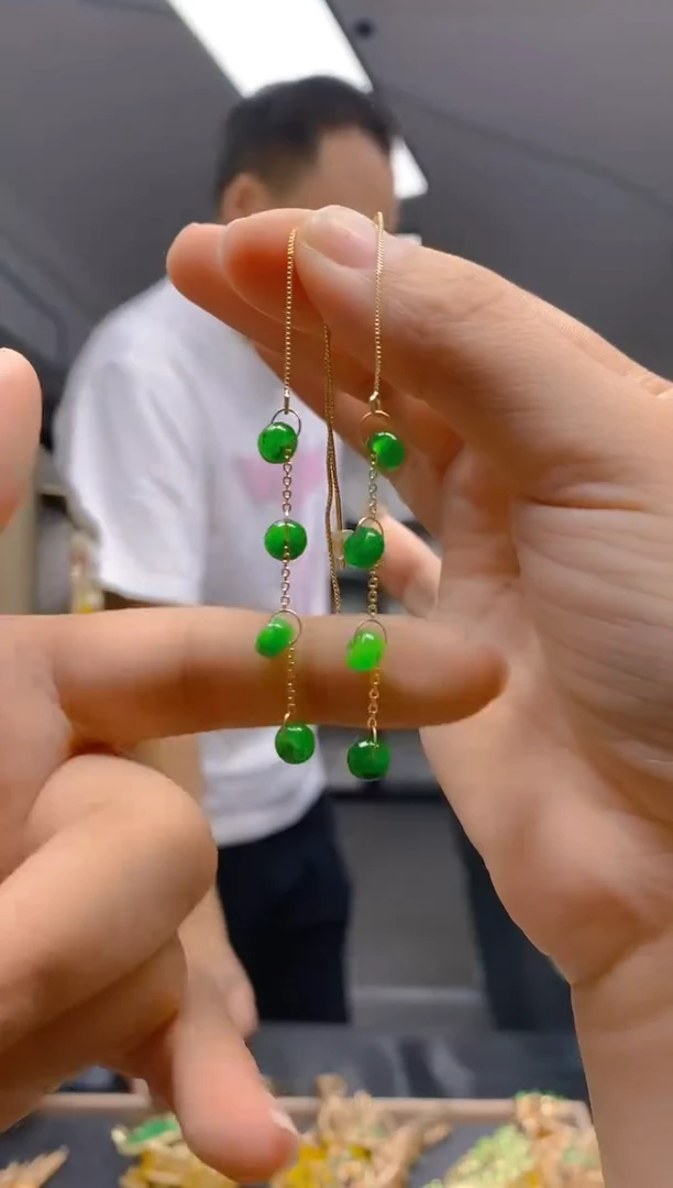 【闪购商品】翡翠耳饰合金0228翡翠耳线