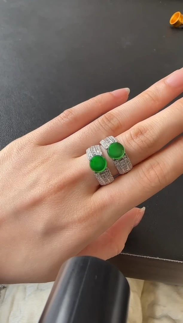 【闪购商品】翡翠戒指银S925镶嵌多样性发其一