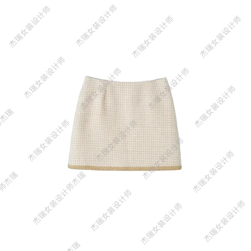 JUNJJ【春日莫奈】下装短裙小香风套装2024春季新款浅色系时尚百搭