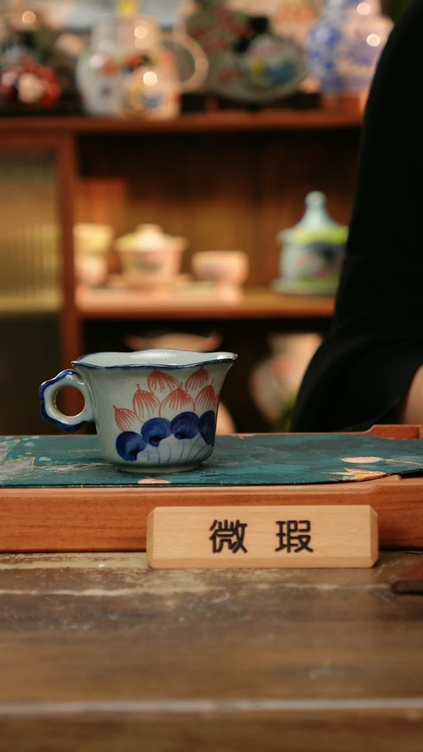 摆件景德镇纯手工釉下彩精品茶具